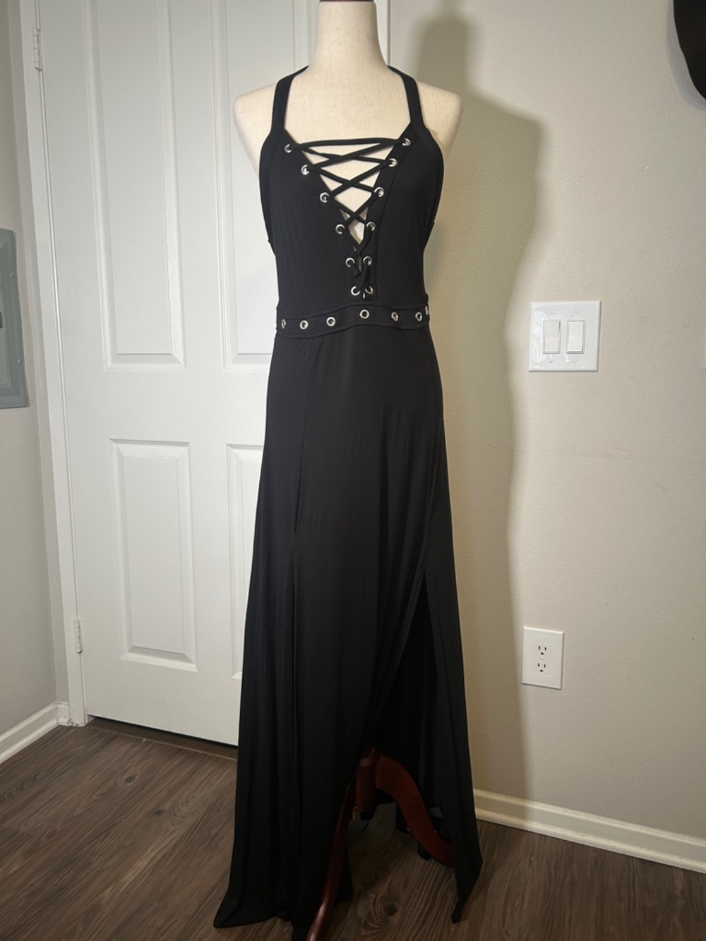 TRISTANIA MAXI HALTER DRESS